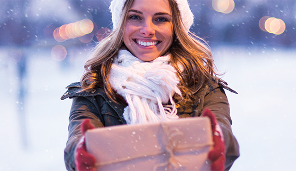 Woman with Gift