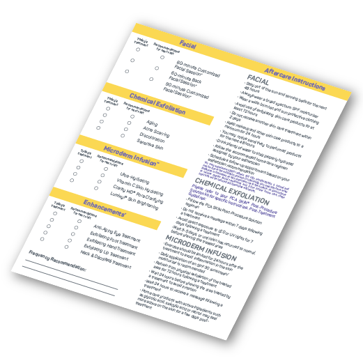 Aftercare Instructions Pamphlet