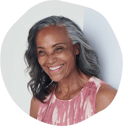Happy woman smiling